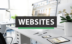 Websites with computer workstation background